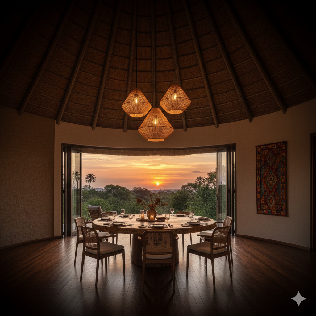 Baskets can create dramatic lighting ideas